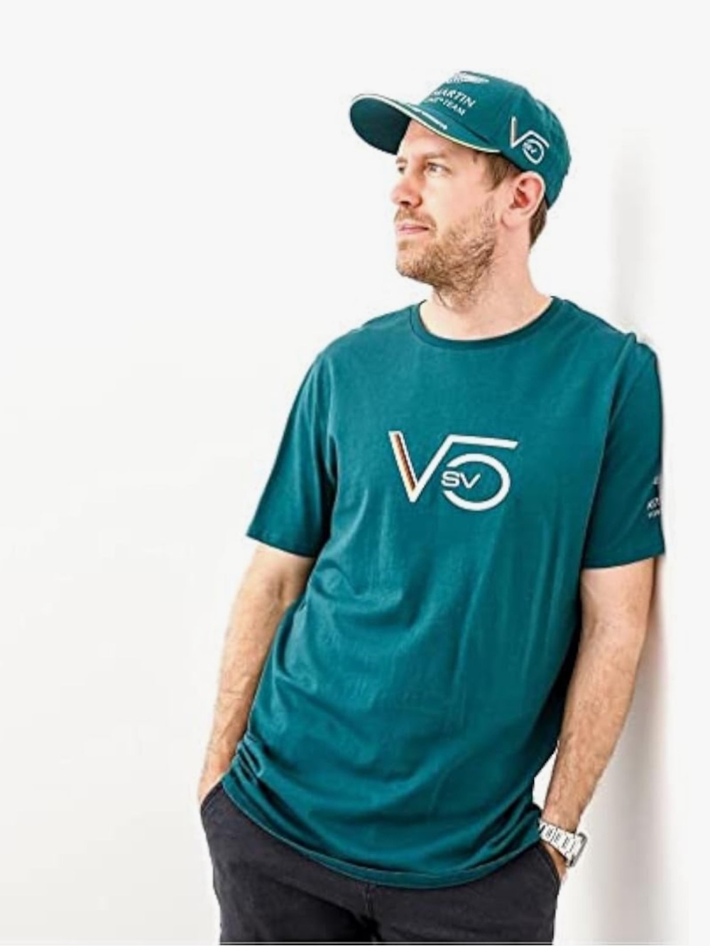 Aston Martin Formula One Team T-Shirt Men's F1 Racing Green V5 SV